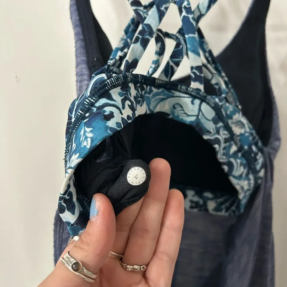 Lululemon Athletica Navy Tank Top with Strappy Back